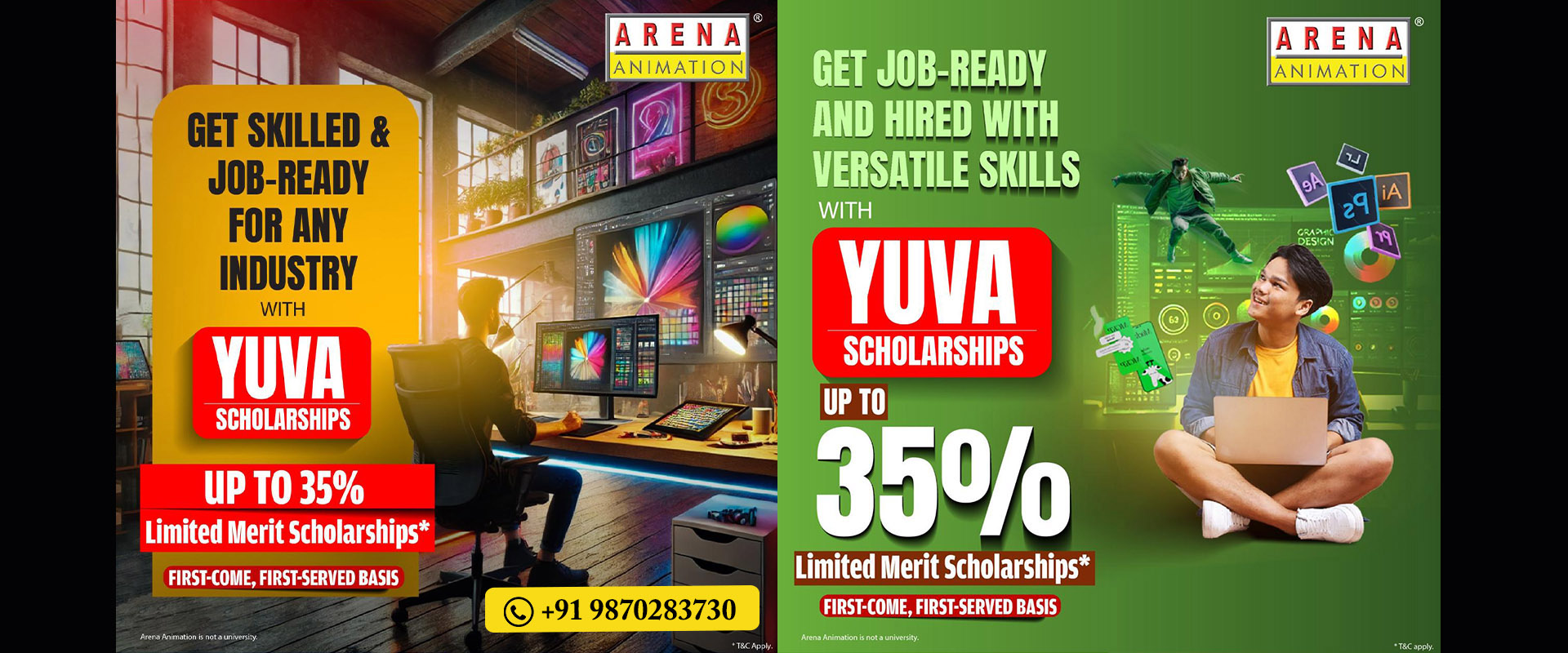 YUVA Scholarships – up to 35% off
